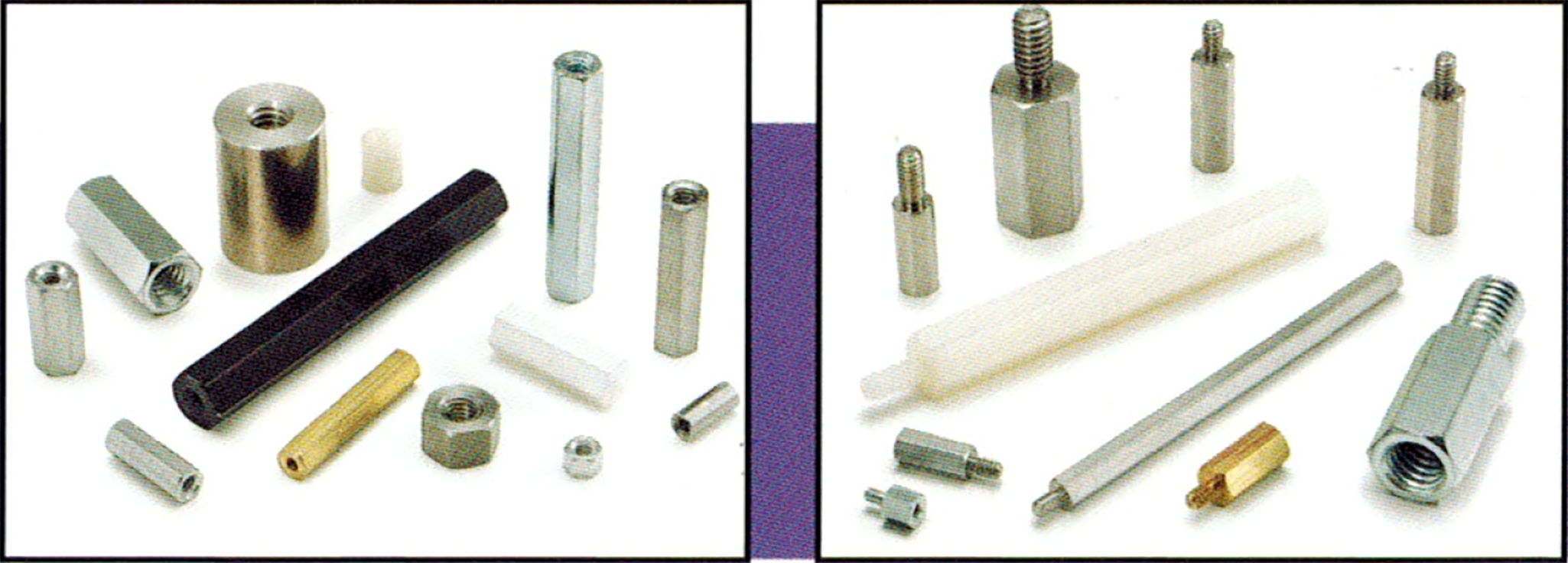 An array of Fascomp Electronic Standoffs. Rivet Nut USA is a Fascomp Electronic Standoff Distributor.