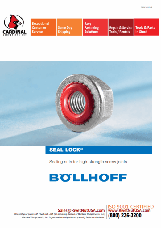 Bollhoff Seal Lock, Seal Lock Catalog, Sealing nuts