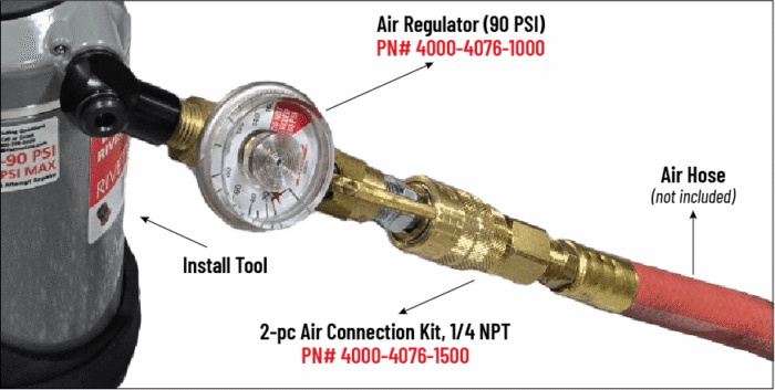 Air Connections, Air Connector, Female coupler, Air Regulator, 2 piece kit, tool accessory
